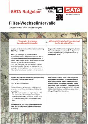 Infoflyer RAGFA SATA Filterwechselintervalle 03 20231
